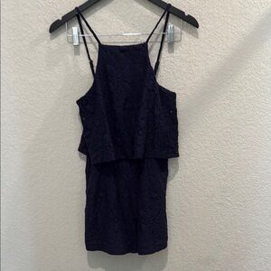 Lilly Pultizer Navy Blue Lace Dress ROMPER Size O